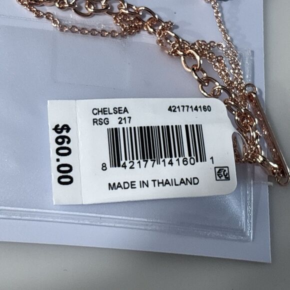 Kendra Scott Chelsea Necklace Mother of Pearl Pendant Rose Gold Tone NEW - Picture 3 of 10